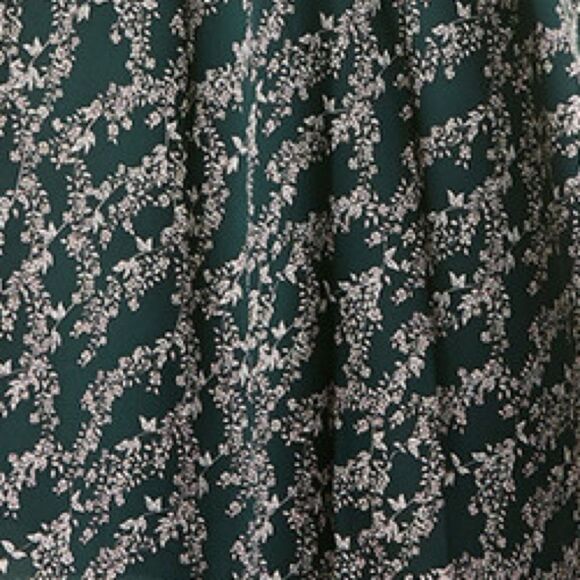 Bcbgmaxazria Midi Skirt Floral Print Spruce Green S - Picture 4 of 4